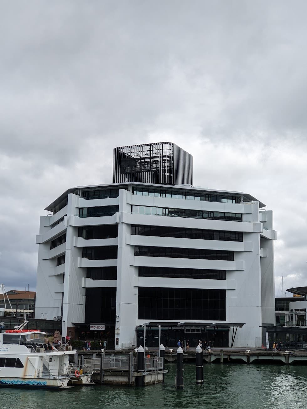 Steel support framework for large 4-sided LED display screens at 139 Quay Street Auckland Viaduct structural engineering project